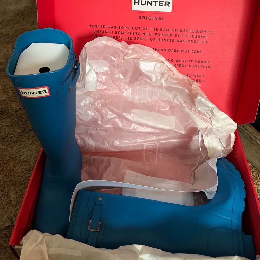 Hunter Kids Rain Boots NEW Blue
